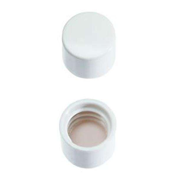 Cap Assembled 10mm Wide Opening White 100/Pk